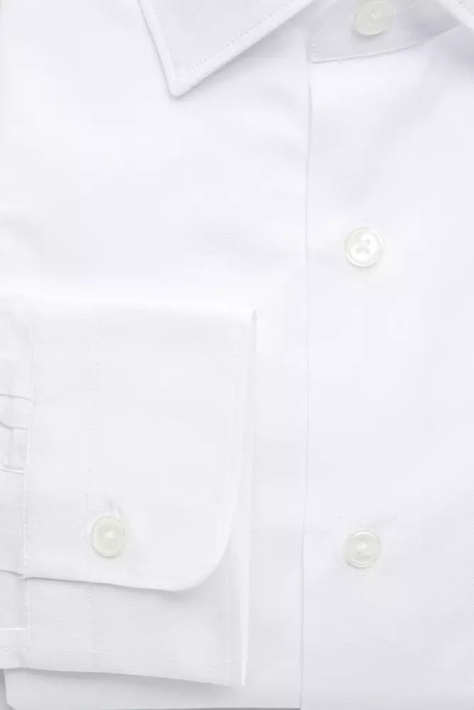White Cotton Men Shirt