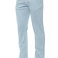Light Blue Cotton Mens Trouser