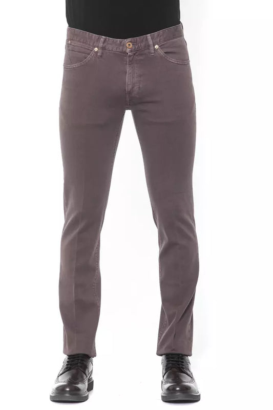 Burgundy Cotton Men Trouser