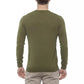 Green Cotton Men Sweater