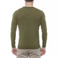 Green Cotton Men Sweater