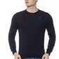 Blue Virgin Wool Men Sweater