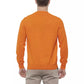 Orange Cotton Men Sweater