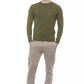 Green Cotton Men Sweater