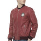 Burgundy Leather Men Jacket