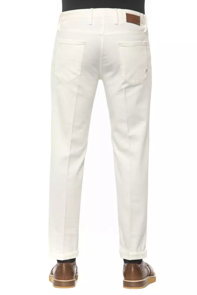 White Cotton Men's Jeans