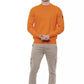 Orange Cotton Men Sweater