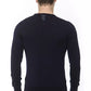 Blue Virgin Wool Men Sweater