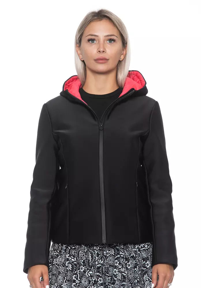 Black Polyester Women Jacket