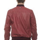 Burgundy Leather Men Jacket