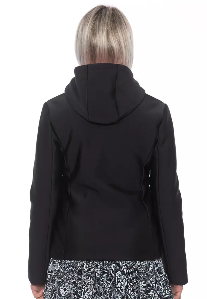 Black Polyester Women Jacket