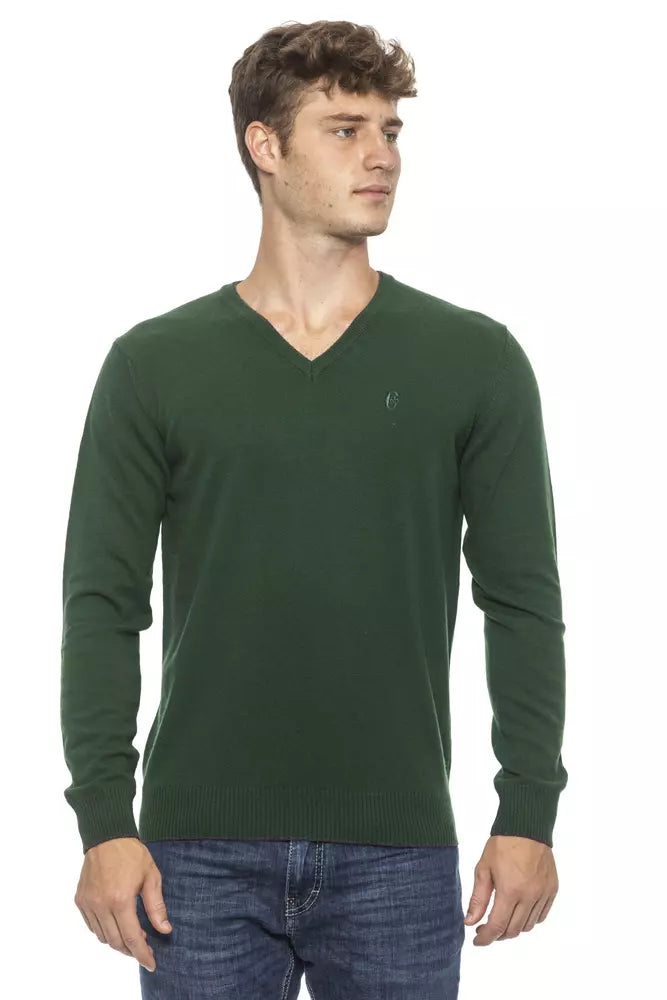 Green Wool Men Sweater