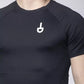 Black Polyamide Men T-Shirt