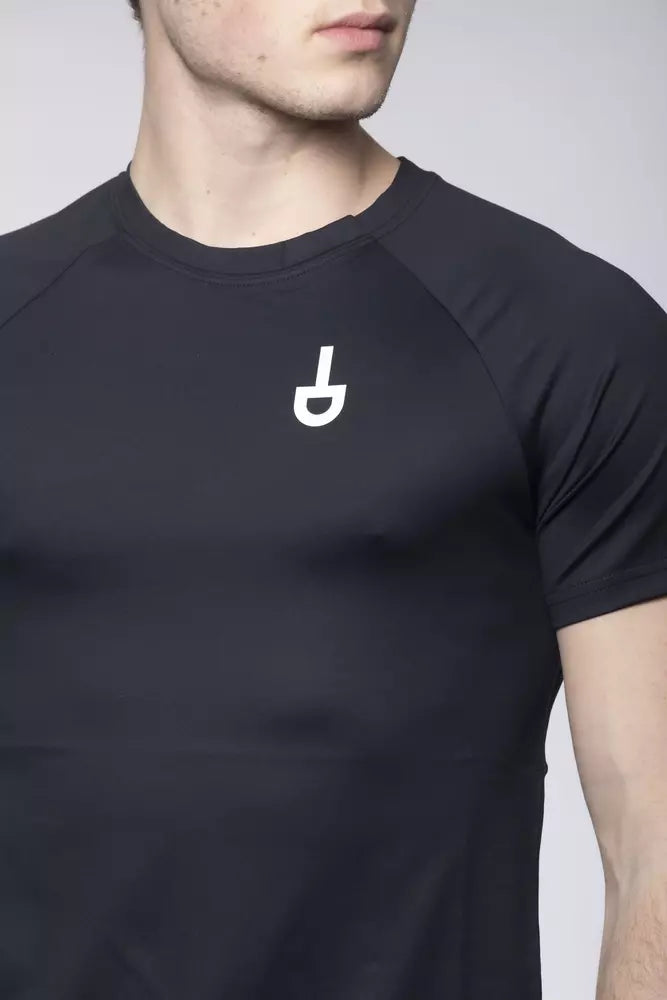Black Polyamide Men T-Shirt