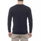 Blue Cotton Men Sweater