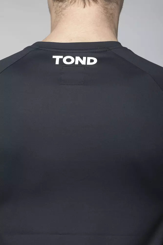 Black Polyamide Men T-Shirt