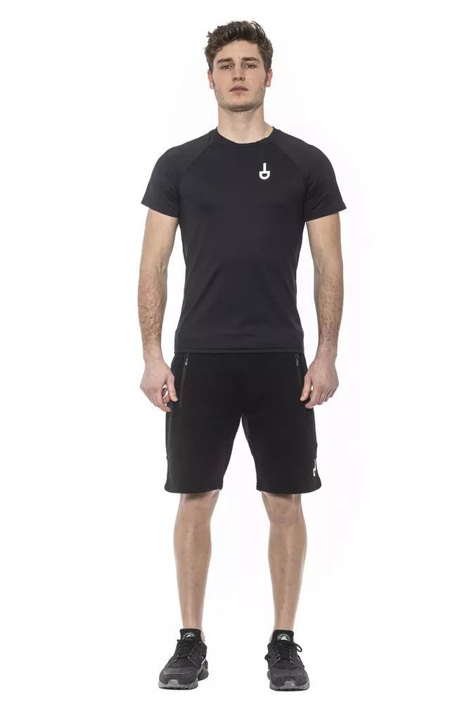 Black Polyamide Men T-Shirt