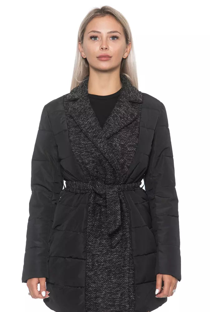 Black Polyester Women Jacket