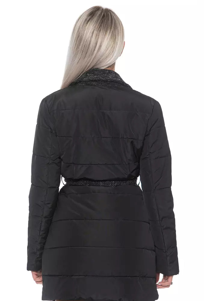 Black Polyester Women Jacket