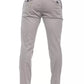 Beige Cotton Men Trouser