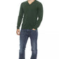 Green Wool Men Sweater