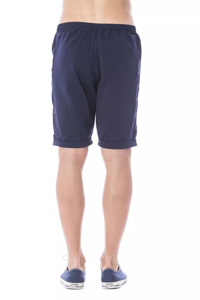 Blue Cotton Men Short