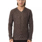 Brown Cotton Men Sweater