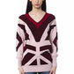 Burgundy Wool Women Sweater