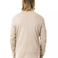 Beige Viscose Men Cardigan