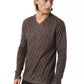 Brown Cotton Men Sweater