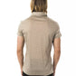 Gray Cotton Men Polo Shirt