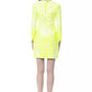 "Yellow Polyamide Women Dress"