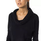 Black Viscose Women Sweater