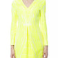 "Yellow Polyamide Women Dress"