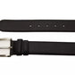 Black Leather Men Belt