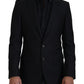 Elegant Slim Fit Wool-Silk Blazer
