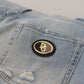 Elegant Italian Denim Pants in Blue Wash