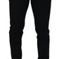 Sleek Black Wool Blend Trousers
