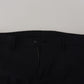 Sleek Black Wool Blend Trousers