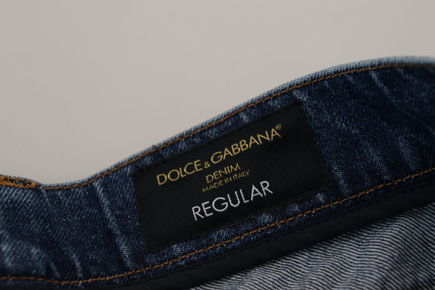 Elegant Tattered Blue Denim Pants