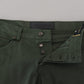 Elegant Green Denim Pants Iconic Style