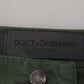 Elegant Green Denim Pants Iconic Style