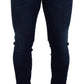 Elegant Blue Washed Denim Pants