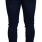 Elegant Blue Washed Denim Pants