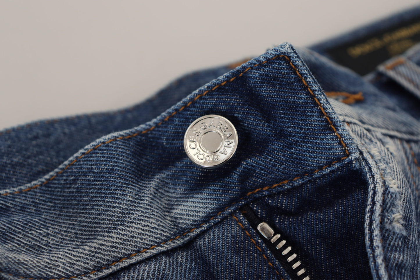Distressed Charm Blue Denim Jeans