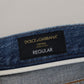 Distressed Charm Blue Denim Jeans