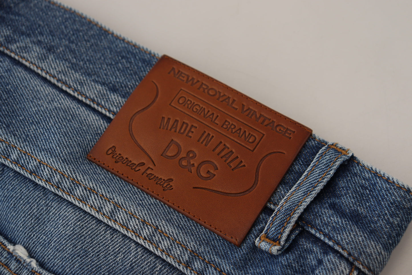 Distressed Charm Blue Denim Jeans