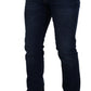 Elegant Blue Denim Pants - Slim Italian Luxury