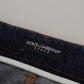 Elegant Blue Denim Pants - Slim Italian Luxury