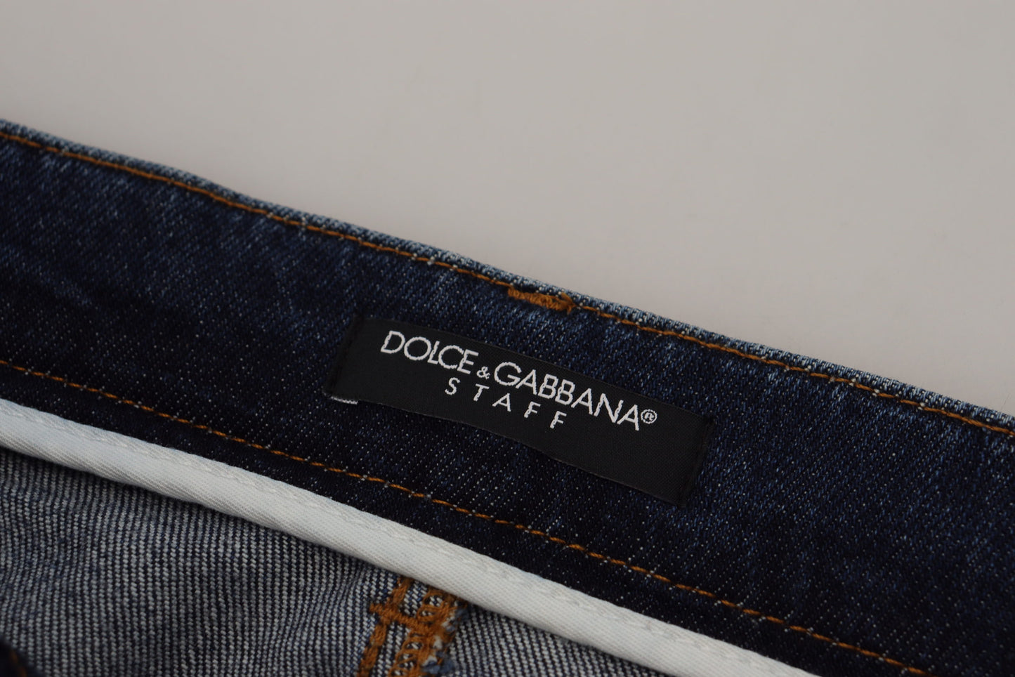 Elegant Blue Denim Pants - Slim Italian Luxury